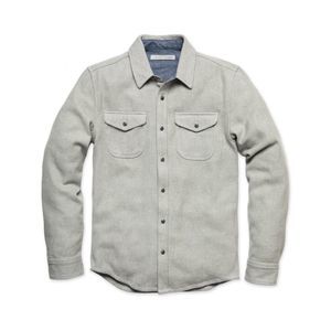Outerknown Men's Blanket Shirt Heather Grey Large L MSRP $168